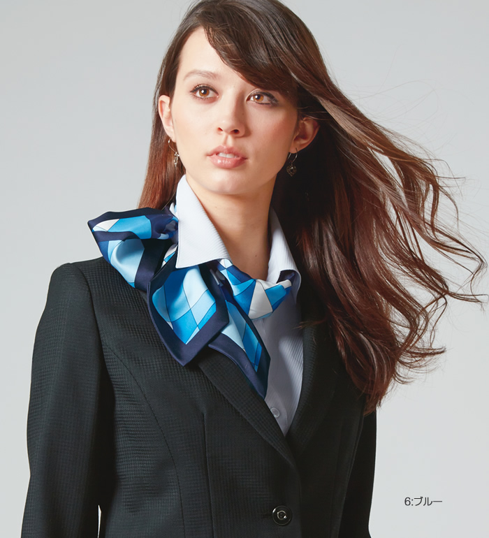 Ishokujiyu femme: Geometric pattern long scarf / Office wear, corporate ...