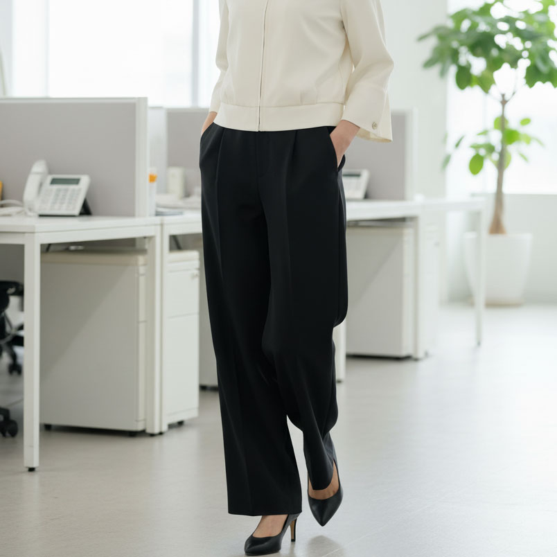 JANE PACKER ワイド パンツ レディース 事務服 オフィス 制服 春 夏 秋 冬 春夏 秋冬 ストレッチ 撥水 透け防止 防透 ジェーン・パッカー MINOTECH ミノテック 2024AW