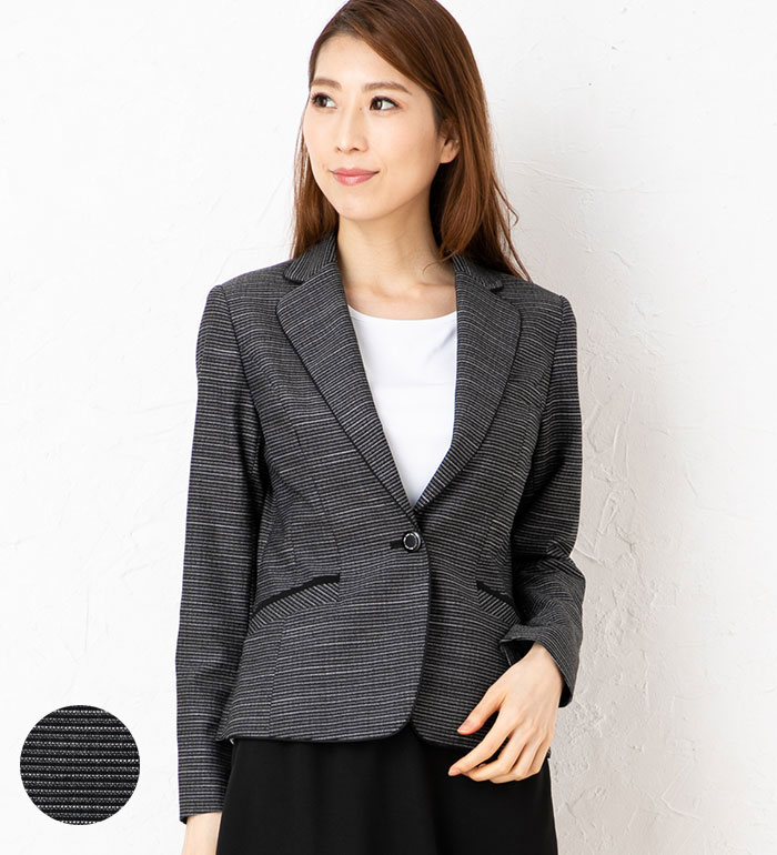 楽天市場】ツイードノーカラージャケット レディース 秋冬 事務