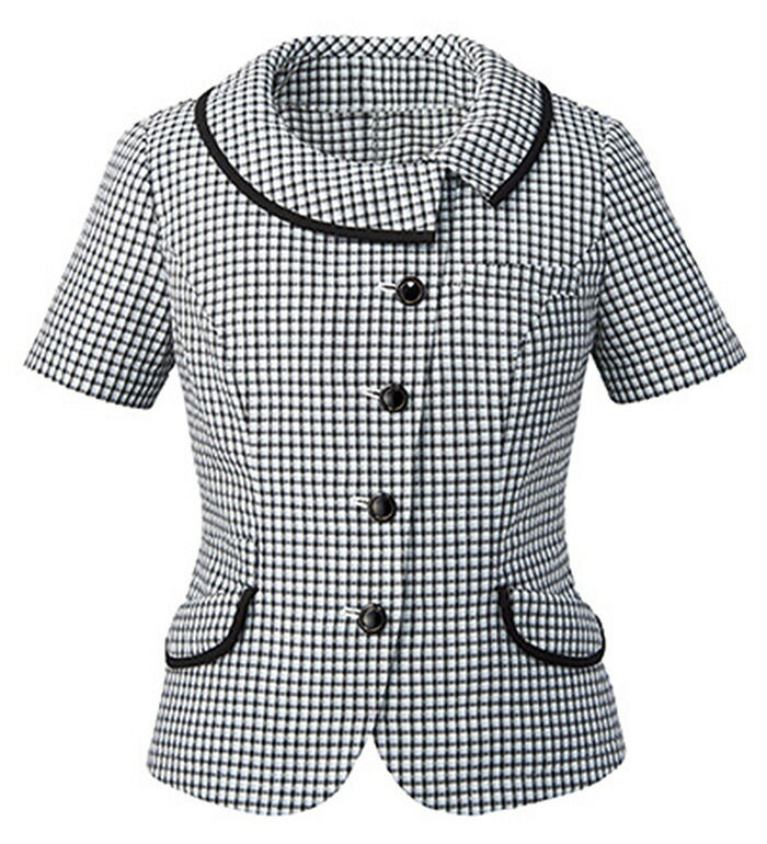 送料無料 点タッチ構造でサラッと快適！ モノトーンミニチェックオーバーブラウス レディース 事務服 企業制服 オフィスユニフォーム リクルートスーツ 通勤 入学式 卒業式にもおすすめ！ チクマ ALPHA PIER 11,264円