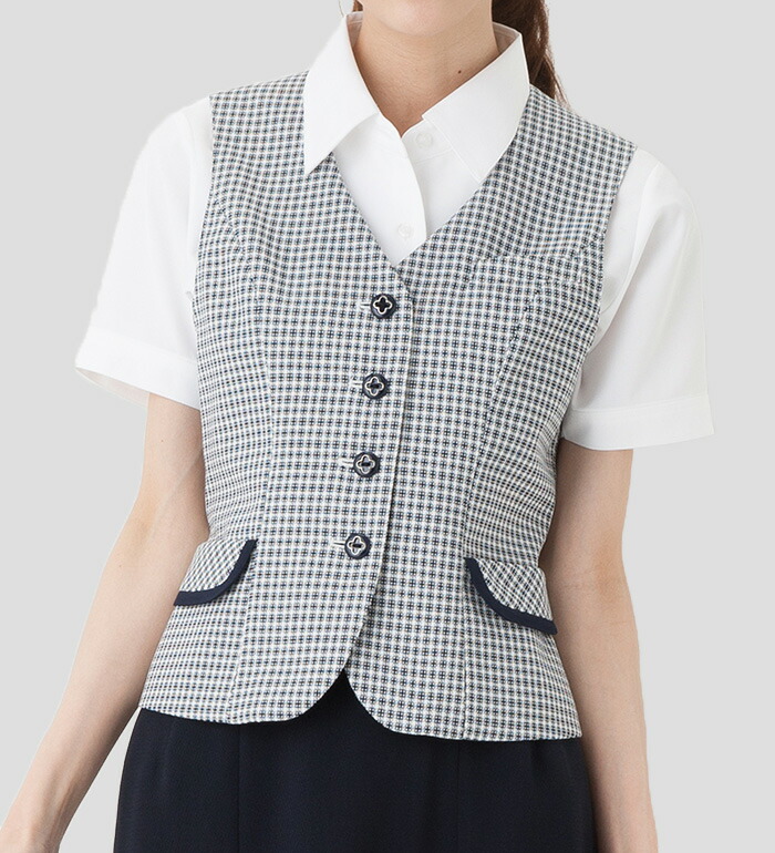 ひんやり感守りつづける！ミニ照合のしるし限りない  事務服 会社企業ユニフォーム 事務所制服 リクルートスーツ 通い はいり込む式 卒式にもおすすめ！ 事務服-レディースファッション-ベスト