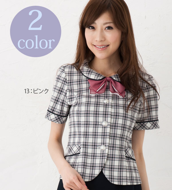 送料無料 吸水吸熱冷感素材　シフォンリボン付オーバーブラウス レディース 事務服 企業制服 オフィスユニフォームにもおすすめ！｜衣・職・自由 ～作業服・事務服～