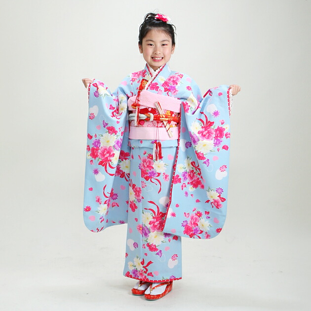 5歳 レンタル 7歳 七五三 753 リボン 和服 水色 七五三 松田聖子 着物 フルセット 松田聖子ブランド 女の子 着物 7歳 レンタル 女の子 七五三 衣装レンタル 753 水色 リボン 503 753 子ども お祝い着 年中 年少 双子 往復送料無料 Fy16ren07 レンタル