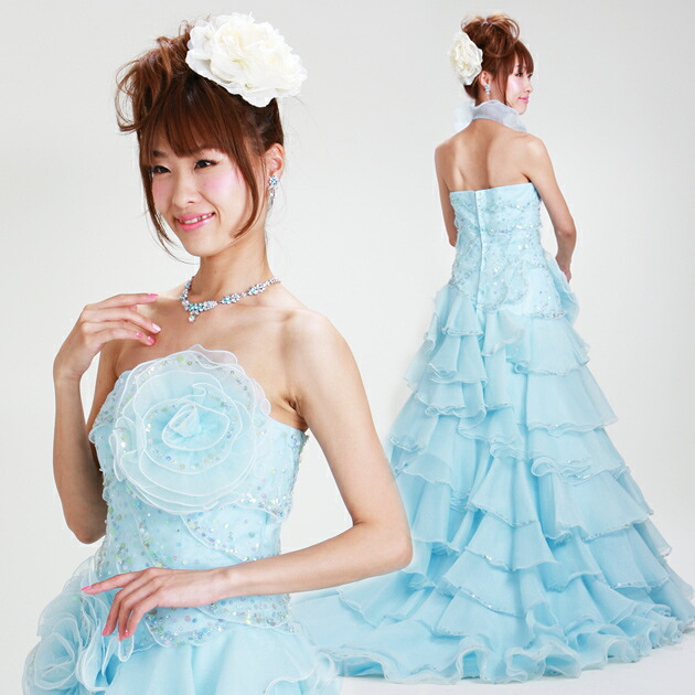 【色合いお召しもの 賃借，7号-9号】色合いお召しもの 賃借【A生産ライン/水色】色合いお召しもの 外国で挙式 外国で御芽出度 リモ婚 長閑やか 安上がり 7313 PA194 【往復貨物輸送無料】【賃借】