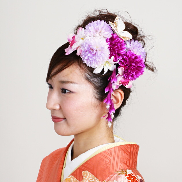 成人式髪飾り 振袖 袴 結婚式 和装 卒業式 お花 蝶 和服 髪飾り パール 卒業式 販売品 パープル ヘアーアクセサリー 髪型 成人式 コーム ヘアースタイル 成人式 卒業式 着物 はかま 結婚式 パーティ ドレス 二次会 髪飾り B17