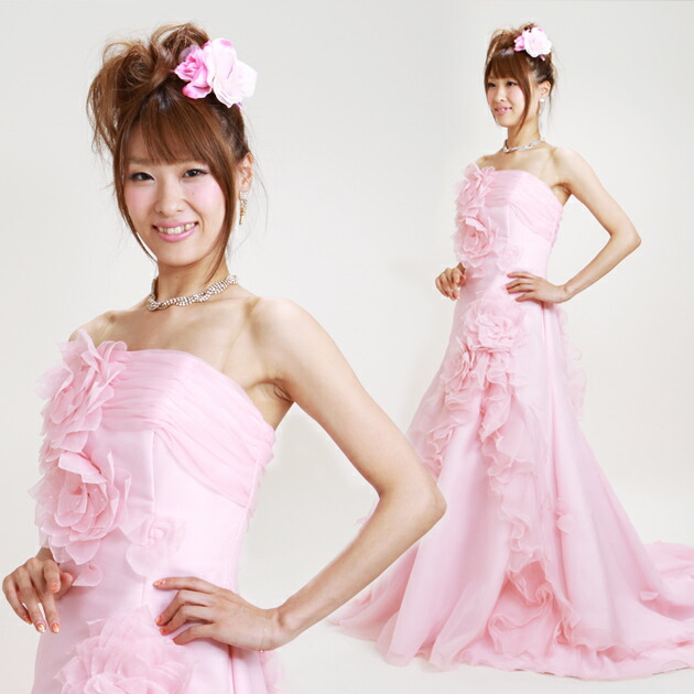 【二次会 ドレス レンタル 二次会 花嫁ドレス】【9号-13号,ピンク,マーメイドライン】T8572 結婚式 お呼ばれ 服装 フォーマル 演奏会 発表会 披露宴 リモ婚 安い 格安 【往復送料無料】【レンタル】