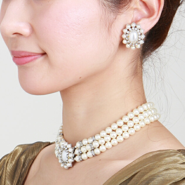 楽天市場】【ネックレス&イヤリング-レンタル】ブライダル パール