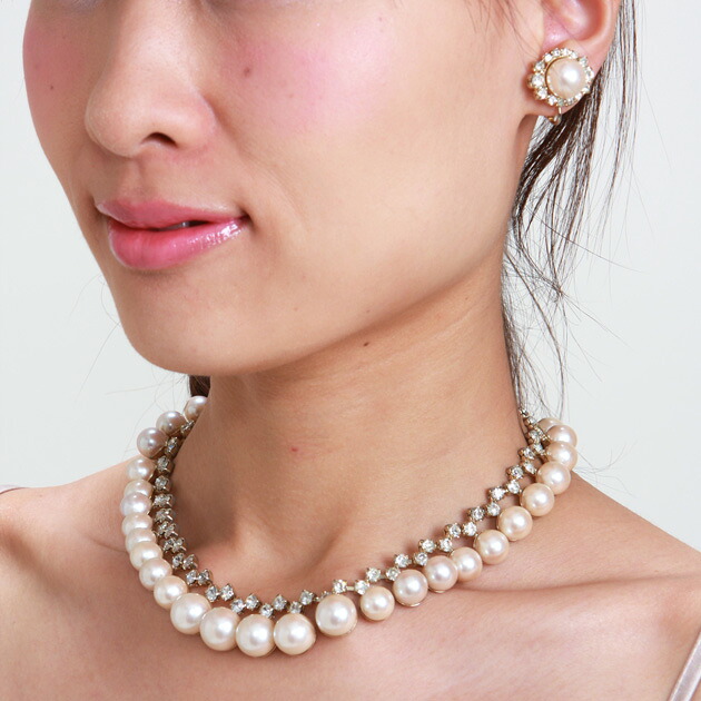 【ネックレス&イヤリング-レンタル】ウェディング アクセサリー ゴールド ウェディング ウエディング 結婚式 ウェディングドレス アクセサリー パーティ ドレス 2次会 as-26b【往復送料無料】【レンタル】 7,600円