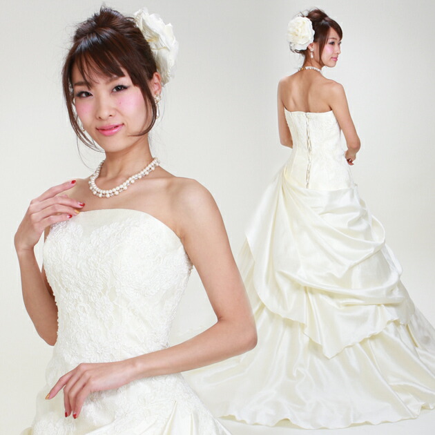 【ちーたん】Aライン/9号/ウェディングドレス ホワイト 楽天市場】ウェディングドレス Aラインドレス 結婚式 白 オフ