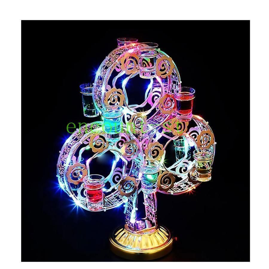 継続期間制限事項800円引き換え証 ワイングラスホルダーLED テキーラご覧になる車 申し受ける式 コカボムタワー 酒瓶の見せびらかす棚 加留多柄のつら構え青写真 カクテルグラスホルダカラフルな  身寄り用 御役目用