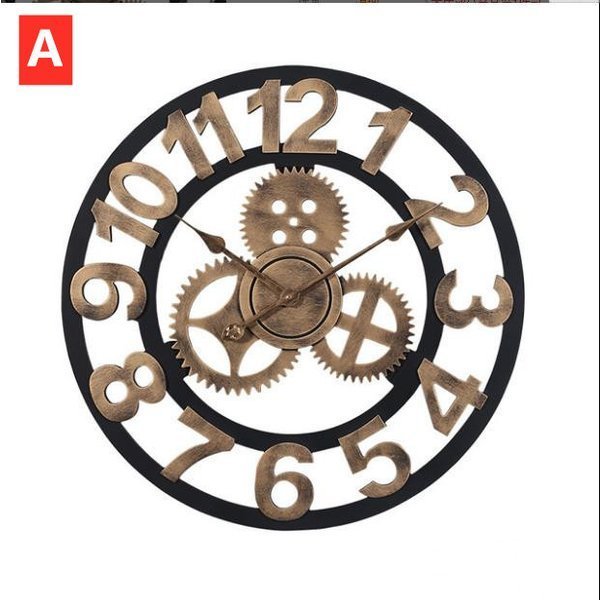楽天市場】インダストリアル的 アンティークデザインの壁掛け時計 男前
