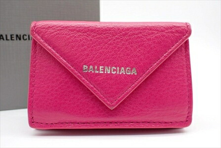 バレンシアガ (BALENCIAGA) ペーパーミニウォレット 三つ折り財布