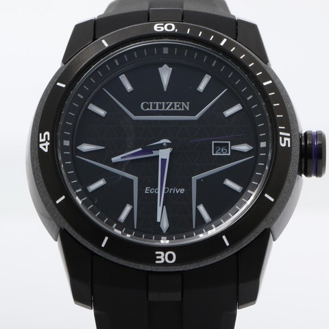 [3406]CITIZEN シチズン エコ運転 マーベル 特別 ブラックパンサーモデル AW1615-05W 美品 ウオッチ メンズウォッチ【中古美品】