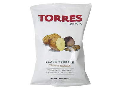 【他商品同梱不可】トーレス 黒トリュフポテトチップス 40g&times;20袋入り TORRES ポテチ 海外ポテトチップス 海外スナック 高級ポテトチップス 輸入ポテトチップス お取り寄せグルメ 輸入菓子｜イタリア屋タニーチャ　伊仏の食材