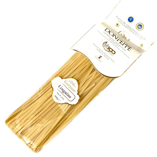 DONPEPPE ドンペッペ 高級 リングイネ 500g イタリア産 ロングパスタ 南イタリア スパゲティ スパゲッティ パスタ麺 麺 麺類画像