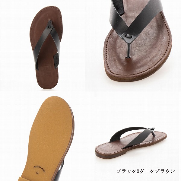 全国送料無料 サンダル 8色 おしゃれ コンビサンダル トング メンズ レザー 国産レザーサンダル 徳島 日本製 本革 本革2トーンカラー 皮サンダル 限定特価 メンズ