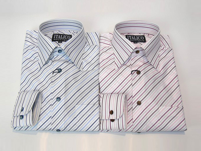 【楽天市場】全国送料無料 日本製 レギュラーロング襟 スナップボタン バイヤスシャツ 国産シャツ ドレスシャツ ビジネスシャツ （2色/ブルー