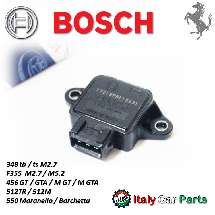 スロットルポジションセンサー フェラーリ 348 F355 456 550 512TR 512M BOSCH Ferrari 修理 交換 故障 メンテナンス 整備 部品 パーツ チェックランプ