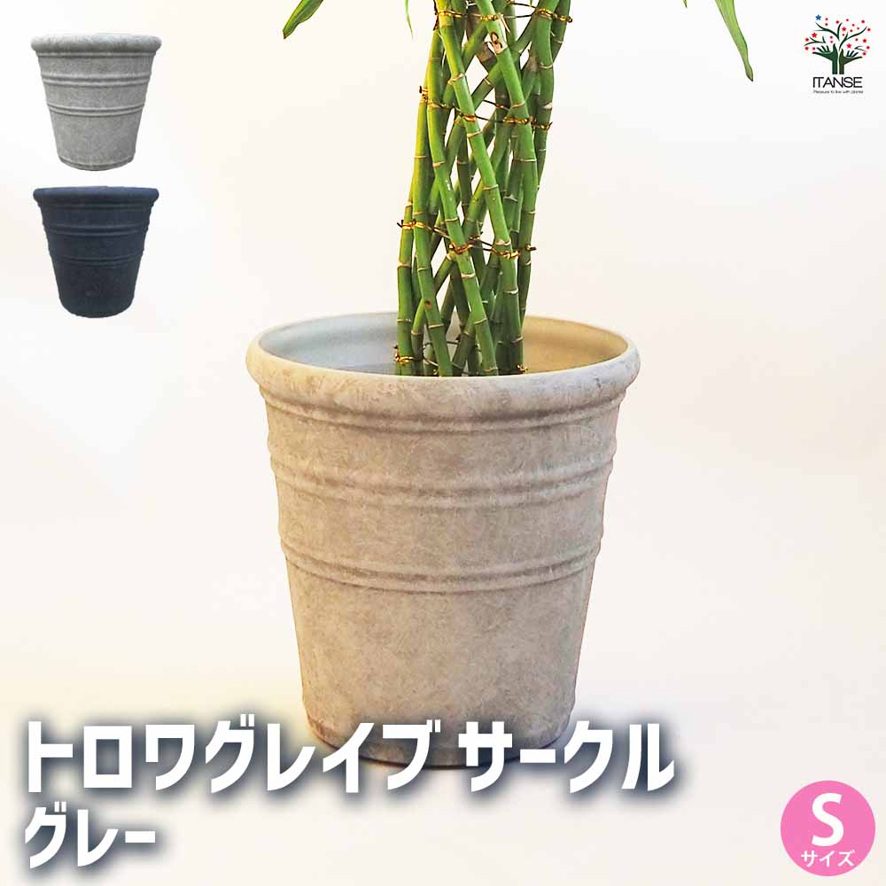 【送料無料】 鉢カバー 鉢 トロワグレイブサークルSグレー 【 鉢カバー ／1個売り 】 おしゃれ デザイン インテリア 高品質 置物 モダン インテリア おしゃれ 人気 プレゼント ギフト 6,920円