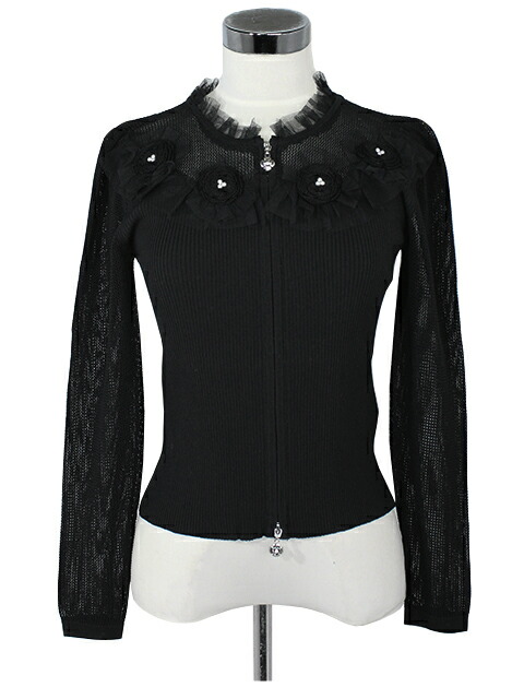 セール中！エムズグレイシー　フラワーモチーフ　ニット フラワーモチーフ入りふんわりニット | msgracy