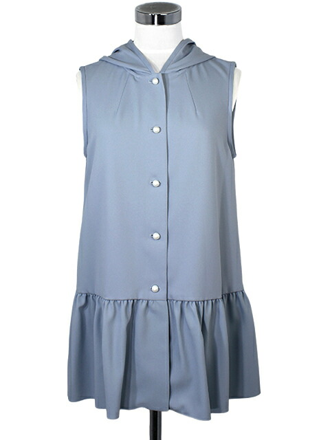 【40%OFF】 【M'S GRACY　エムズグレイシー】 パールボタンフード付きジレ