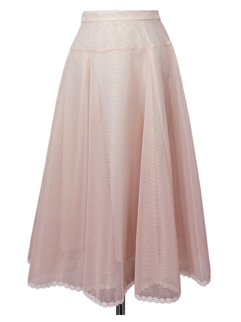【40%OFF】 【M'S GRACY　エムズグレイシー】 裾レース付きチュールスカート
