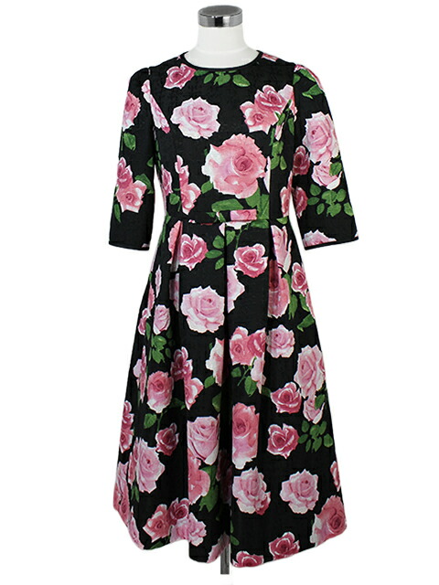 【40%OFF】【M'S GRACY　エムズグレイシー】ローズ柄ジャガードワンピース｜ＩＴ　Ｃｏｌｌｅｃｔｉｏｎ&rsquo;ｓ