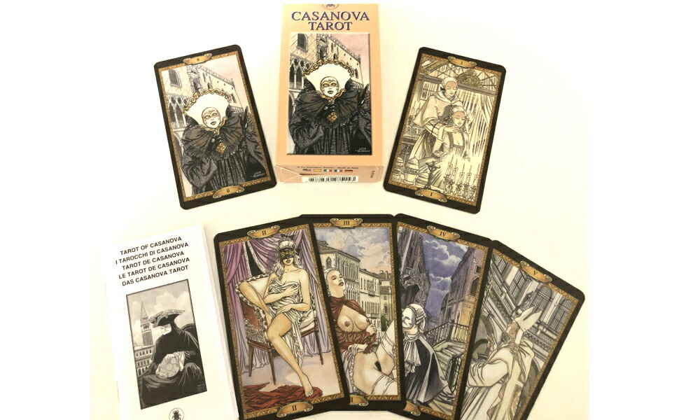 楽天市場 タロットカード 78枚 タロット占い タロット オブ カサノバ Tarot Of Casanova 日本語解説書付き 送料無料 クロノスゲート 楽天市場店