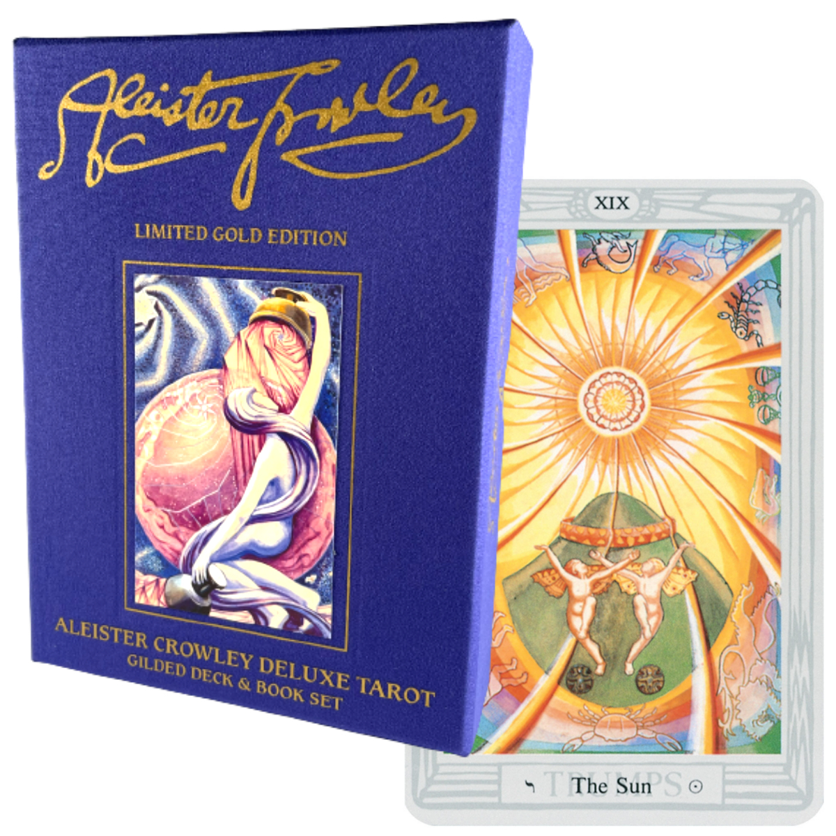 タロットカード 78枚 トートタロット タロット占い アレイスター クロウリー デラックス タロット Aleister Crowley Deluxe Tarot Gilded Deck Book Set 日本語解説書付き 正規品 送料無料 Umu Ac Ug