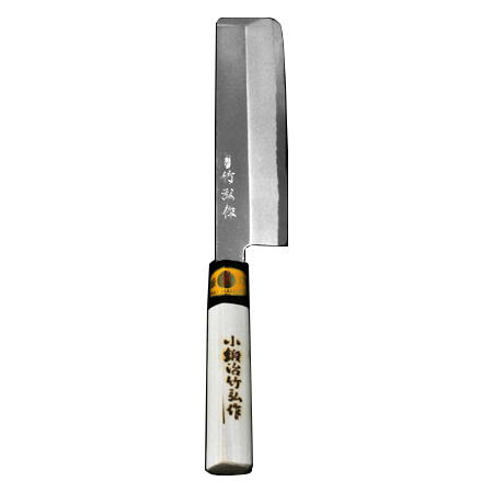 小鍛える竹弘作M801 薄刃まかない方 組みかえる研 風変わりカーボン鋼 パソコン輪柄付 180粍＜三木切り手製造所＞