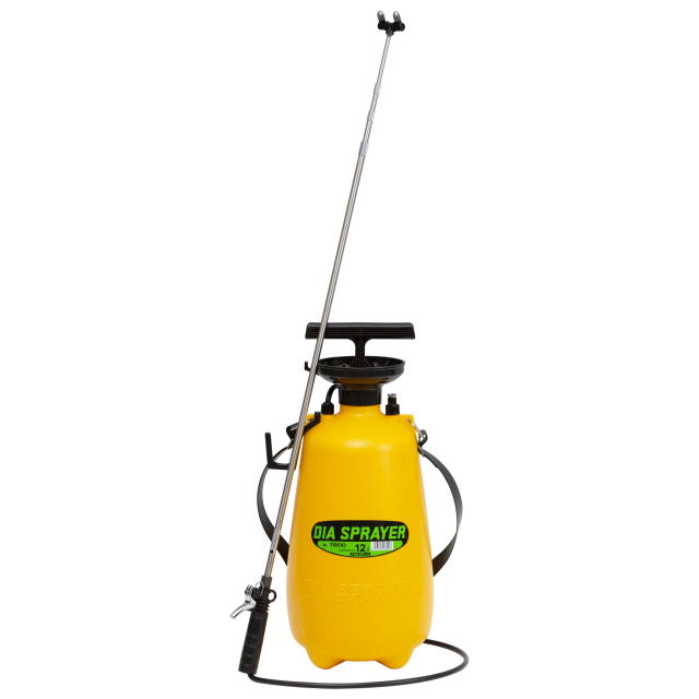 ダイヤスプレー 除草剤用プレッシャー式噴霧器 2頭式 最長3m伸縮ノズル（4段式）付 12L用：No.7800 ＜フルプラ＞