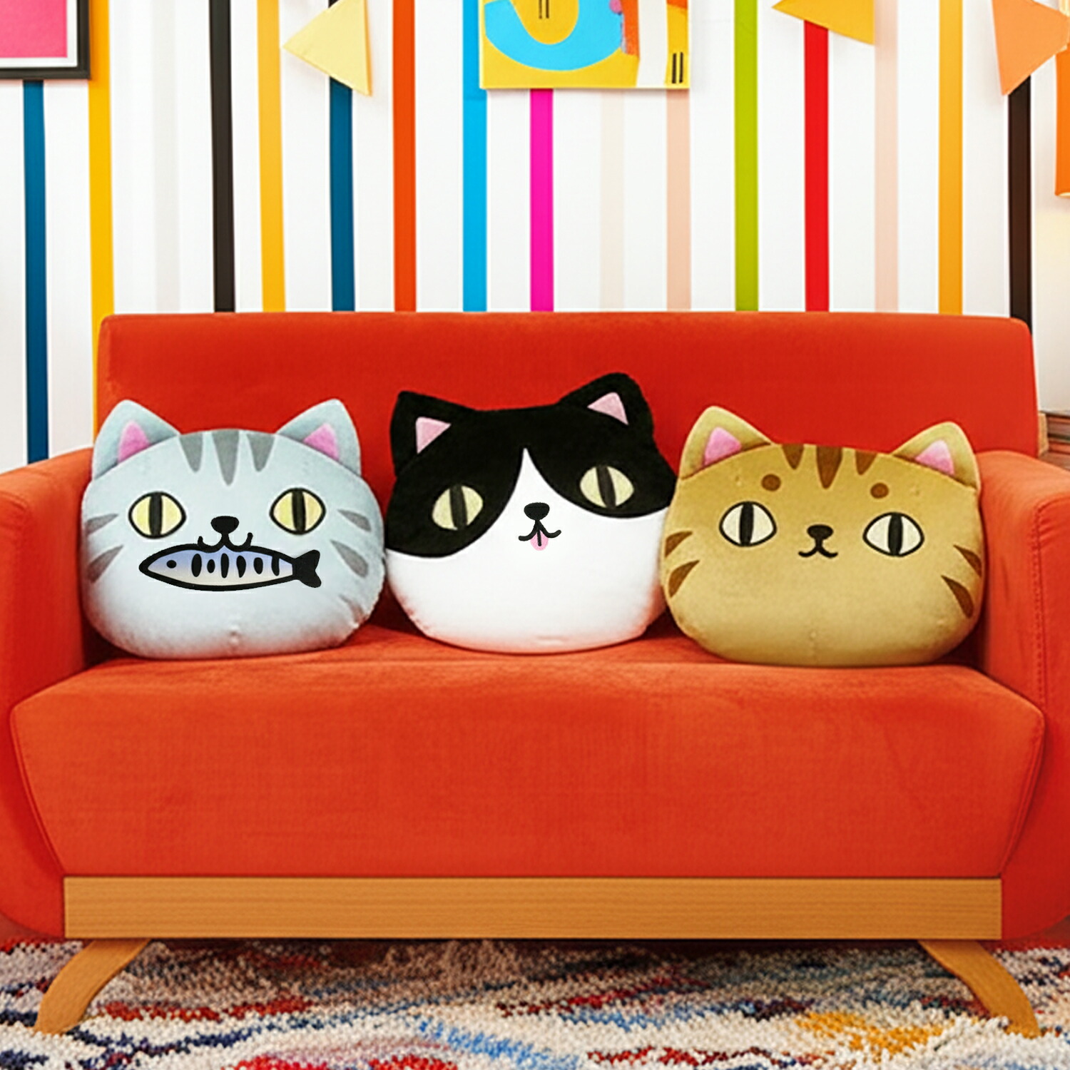 楽天市場】猫雑貨【にゃん屋】となりの3兄弟 もっちりフェイス