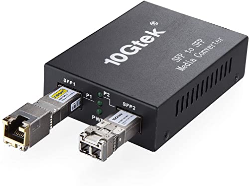 10Gtek 10G 光メディアコンバーター G0200-SFP (Kit #31), 10GBase-T 最大30m, SFP + SRモジュール 300m MMF 850nm 15,677円