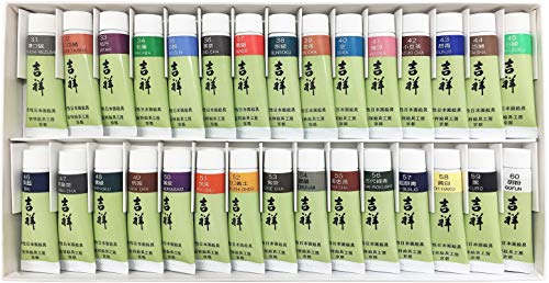 吉祥 日本画用絵具 チューブ絵具 30色セットNo.2