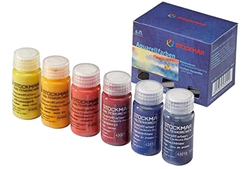 シュトックマー STOCKMAR 画材 えの具 水彩画 澄み切ったえの具 三原色 6本仕掛ける 20mL