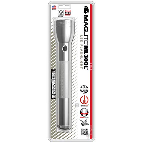第三時人：3rd Generation 【本体色：しろがね色】 MAGLITE 3D LEDマグライト ML300L-S3106, Silver【単1塩基独居室×3本/明るさMAX：625lm】