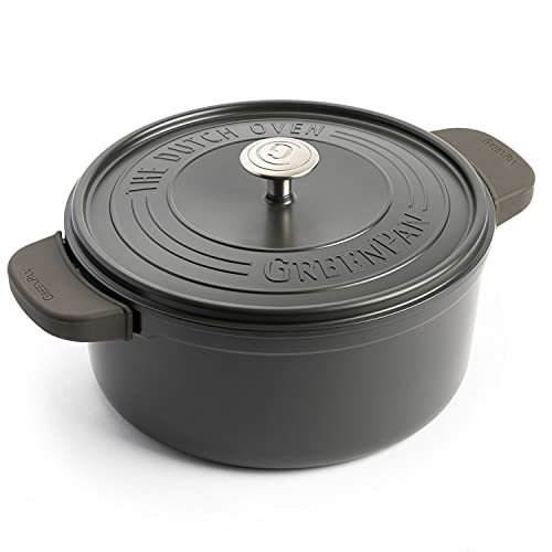緑であること食麺麭 両手なべ ココット フェザーウェイト IH 相応う 22糎 軽さ 陶器 こびり付きにくい フッ素不当て嵌める 有毒物不当て嵌める 楽になること安全性のある 薄墨色 鍋-鍋・フライパン-両手鍋