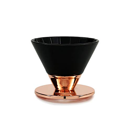Coffee Dripper Matte Black (コーヒードリッパー マットブラック) [佐賀県/有田]【Beasty Coffee】金属とのコンビネーションが印象的なドリッパー