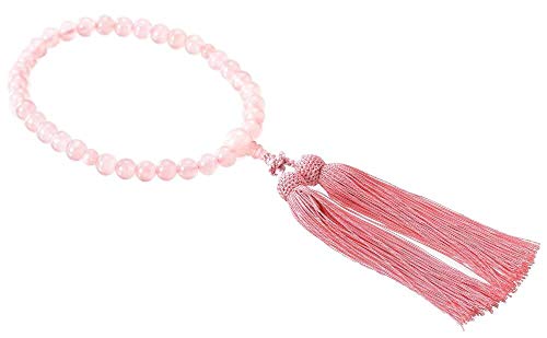 京念珠 ローズクォーツ（女性用片手持ち） 4,855円