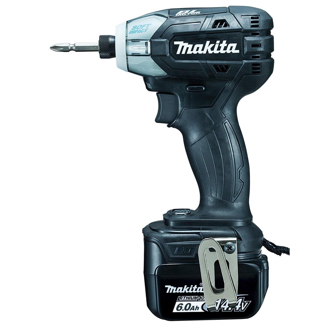 マキタ ソフトインパクトドライバTS131(14.4V)黒 トルク40Nm 6Ahバッテリ2本・充電器付 TS131DRGXB