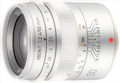 KIPON 単焦点レンズ IBERIT (イベリット) 50mm f / 2.4レンズfor Fujifilm Xレンズ Frosted Silver(つや消し シルバー)｜アイテムストア大阪本店