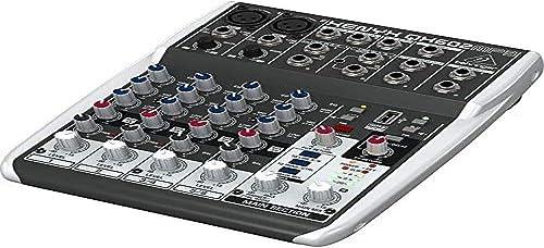Behringer アナログミキサー 6チャンネル 1ノブコンプ/リバーブ・ディレイエフェクト/MP3プレイヤー搭載 XENYX QX602MP3｜アイテムストア大阪本店