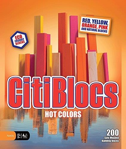 木製ブロック CitiBlocs シティブロックス ホットカラーセット200ピース
