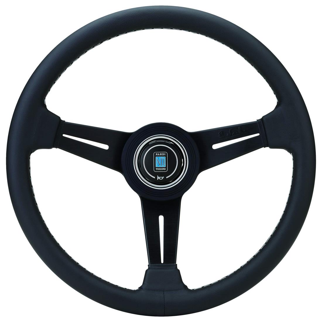 ELEGANZA ステアリング 3本スポーク ブラック　イタリア製 NARDI/ナルディ】 ステアリング CLASSIC LEATHER Line ブラック