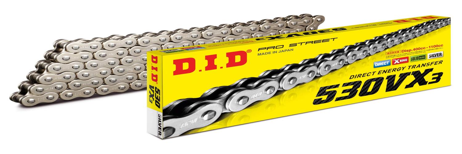D.I.D(大同工業)バイク用チェーン カシメジョイント付属 530VX3-110ZB S&S(シルバー) 二輪 オートバイ用｜アイテムストア大阪本店