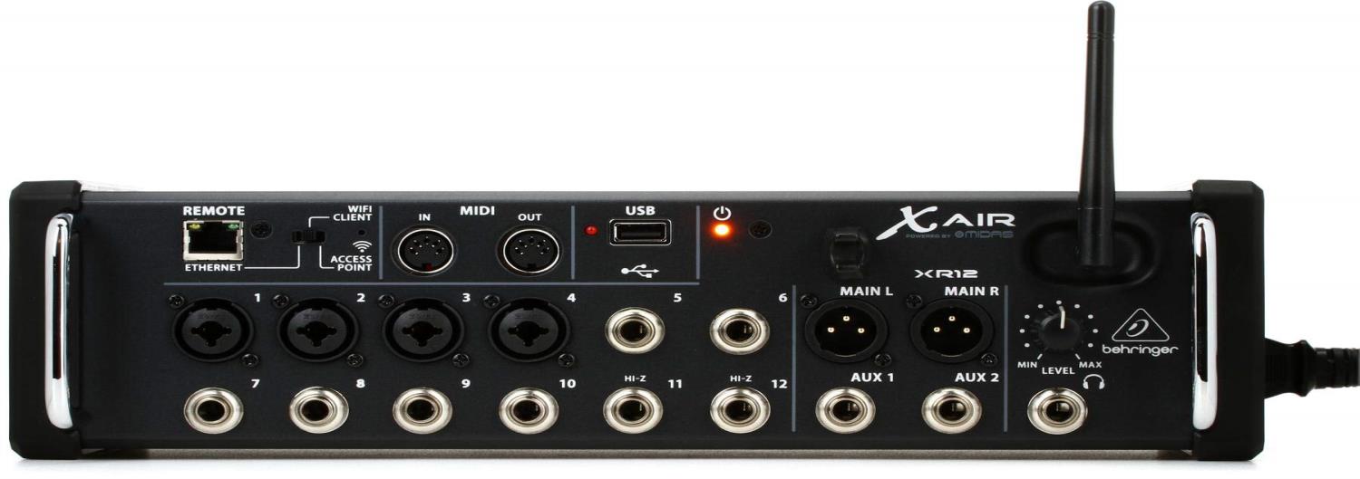 Behringer デジタルミキサー 12チャンネル MIDASマイクプリアンプ内蔵 iPad/Androidリモートコントロール対応 Wifi接続 デジタルエフェクト USB Type A端子搭載 USBフラッシュメモリ録音可能 XR12
