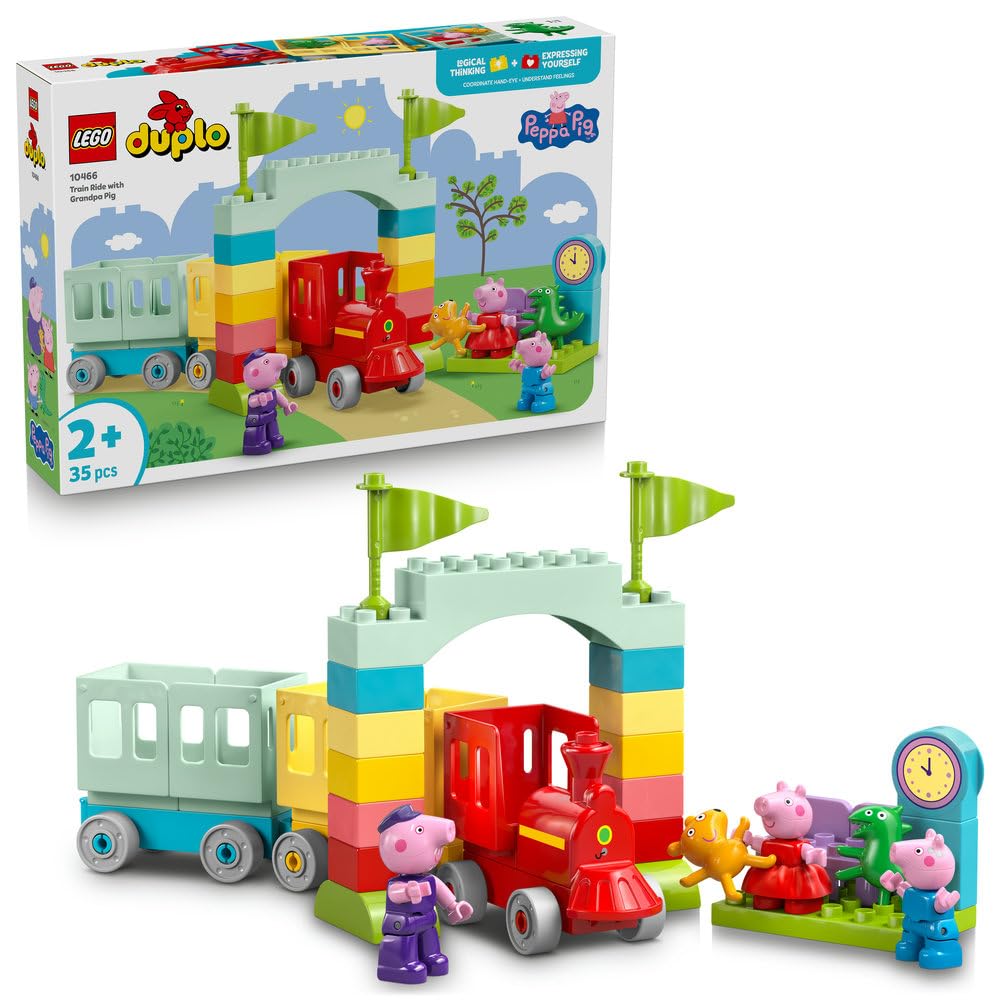 レゴ(LEGO) デュプロ ペッパピッグ しゅっぱつしんこう！グランパピッグのトレイン 手あそび 手あそび 生まれ落ちる日 差し上げ物 立ちはだかる 知育 お坊っちゃん 御嬢さん 小わっぱ 1歳半 2歳 4歳 赤ちゃん 市街電車 車駕 毛の荒物 毛の荒物 10466