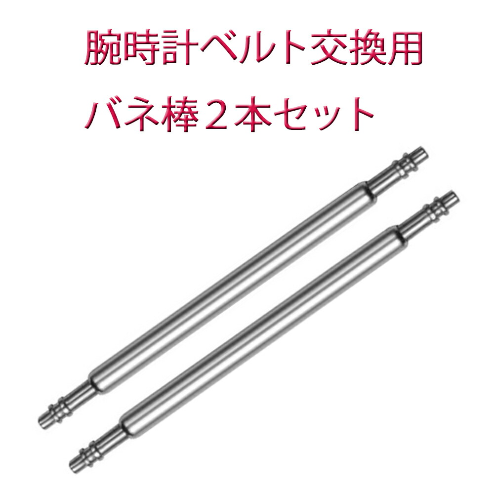 市場 s2バネ棒 ステンレス製 ２本セット 交換用 スプリングバー 時計バンド