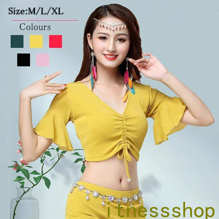 【楽天市場】タイ族ダンスウェア ベリーダンストップス ベリーダンス衣装 社交ダンス衣装 トップス 女性用 BELLY DANCE 練習着 単品