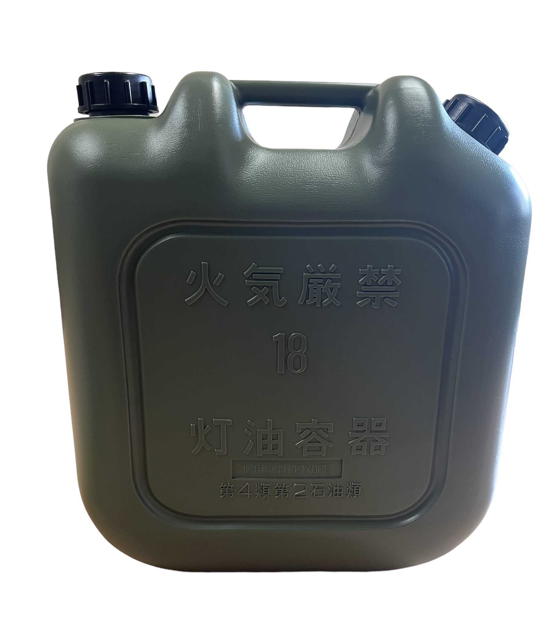 灯油缶/灯油用ポリタンク 〔赤 10L〕 コンパクト キャップ口径：50mm